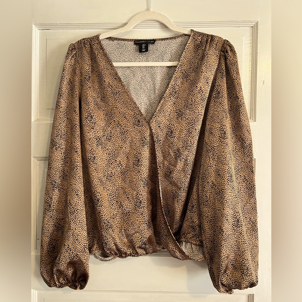 Silk look blouse NWOT